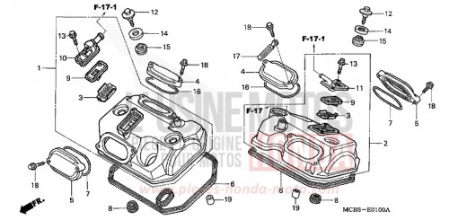 CYLINDER HEAD COVER XL650V2 de 2002